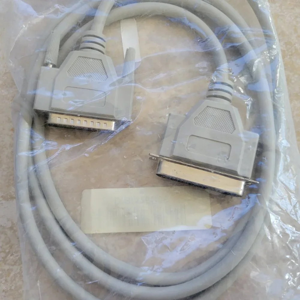 Parallel Printer Cable DB25 Male to Centronics 36-Pin Male, Gray, IEEE 1284
